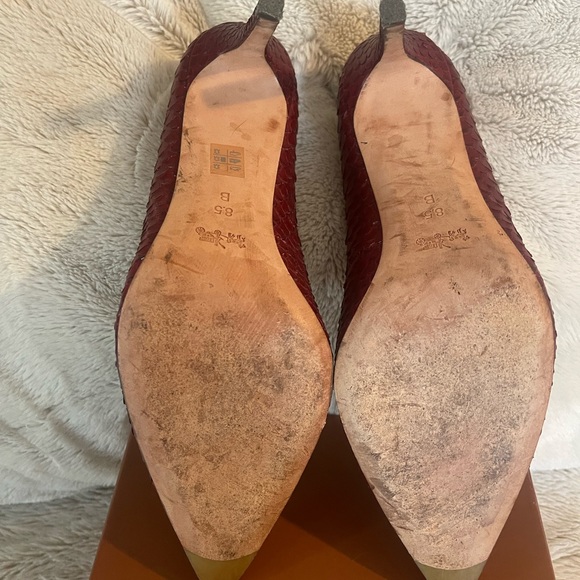 Coach Smith Cut Snake black cherry heels - Picture 5 of 6